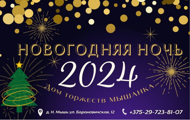 Горячая новогодняя ночь за городом Барановичи в Доме торжеств МЫШАНКА